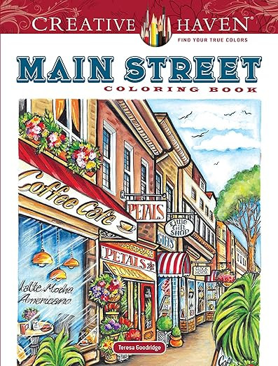Creative Haven Main Street Coloring Book (Adult Coloring Books: USA) | Amazon (US)
