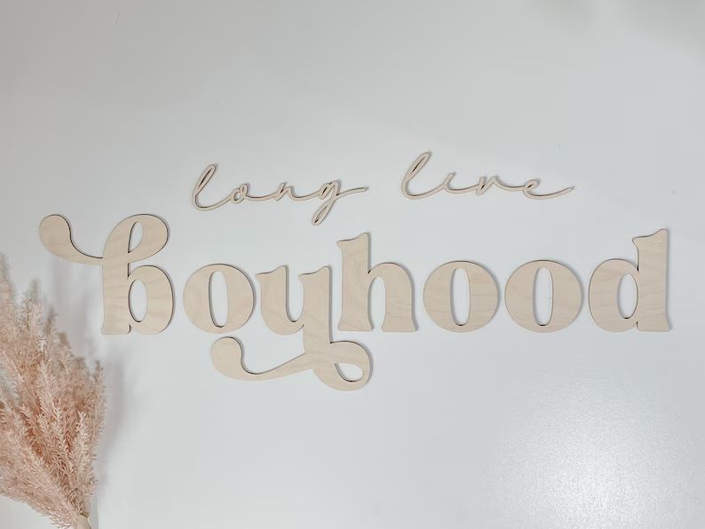 Boyhood Sign Playroom Decor Nursery Decor Word Signs Kids Decor Brother Decor Boys Bedroom Room N... | Etsy (US)