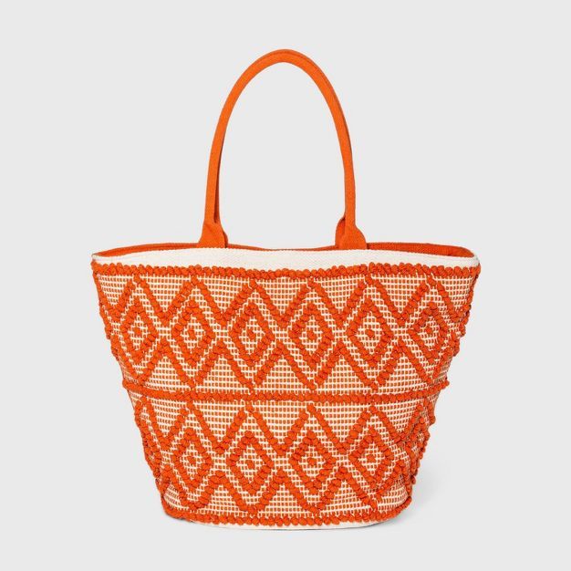 Jacquard Print Blanket Tote Handbag - Shade & Shore™ | Target