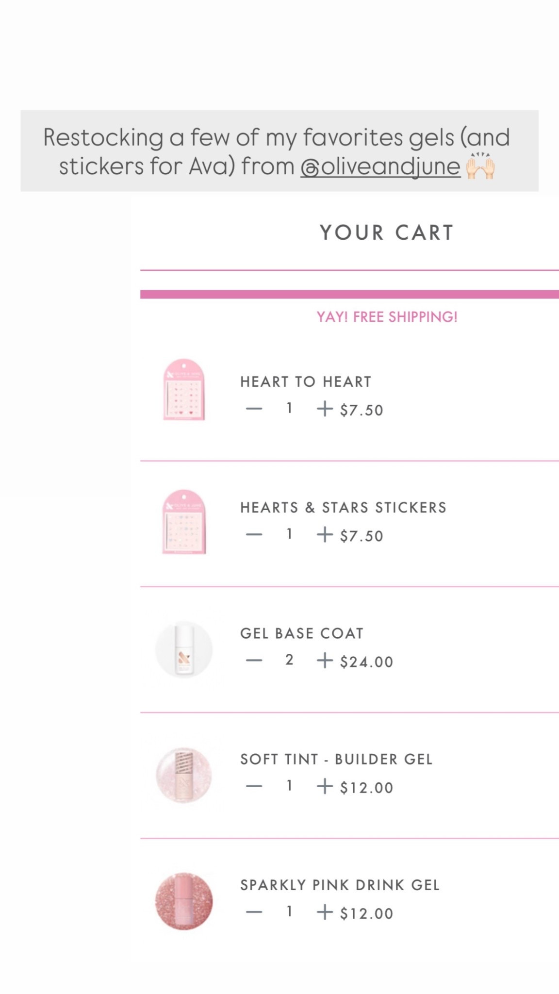 Restocking a few of my favorites gels (and stickers for Ava) from @oliveandjune 🙌🏻

#LTKBeauty #LTKFindsUnder50 #LTKKids