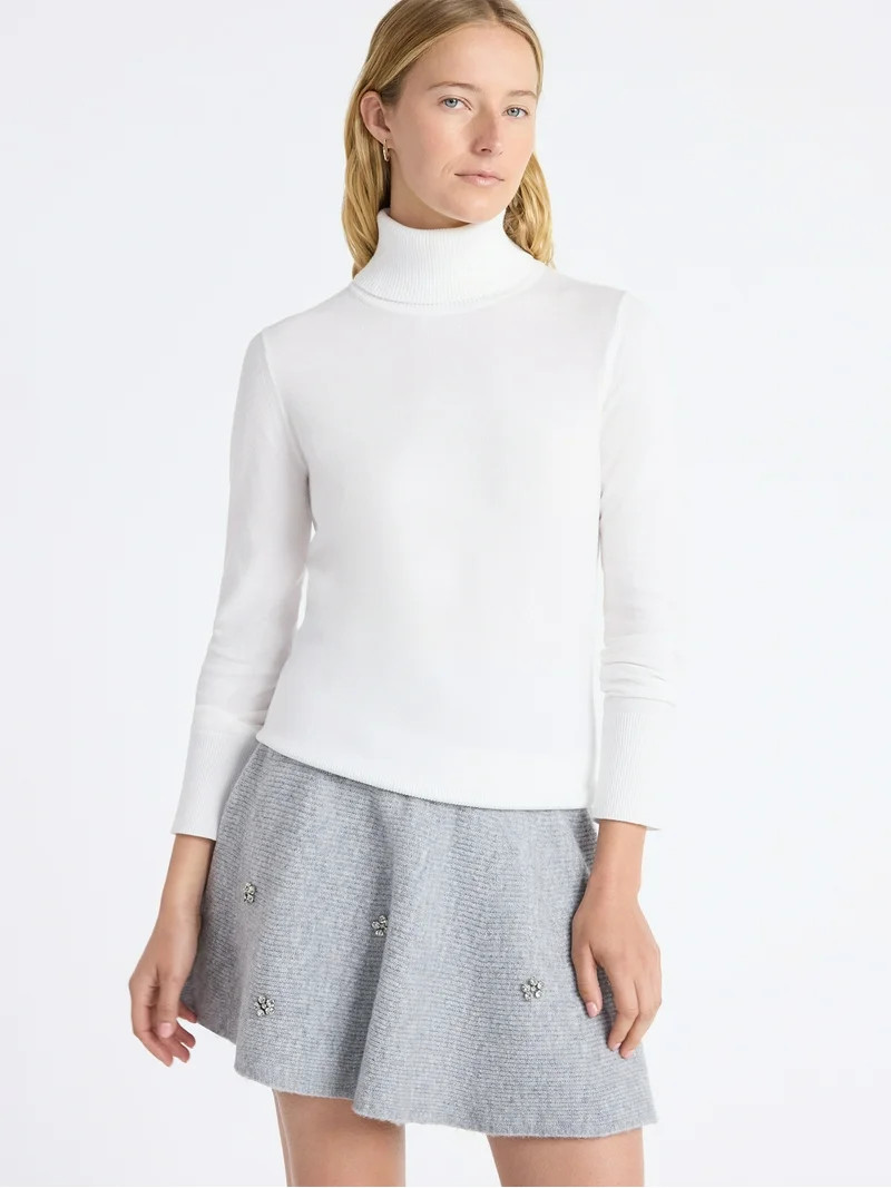 Free Assembly Women's Cozy Yarn Turtleneck Sweater with Long Sleeves, Sizes XS-XXL | Walmart (US)