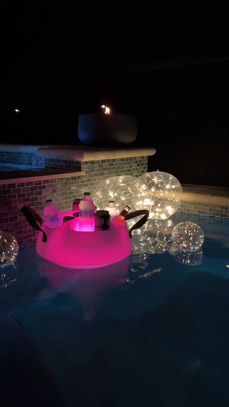 This floating pool cooler is so nice! It keeps your beverages cold. It also has a built-in Bluetooth speaker with amazing sound quality. It comes with a remote so you can change colors of the lights.

Amazon outdoor find, floating pool cooler 

#LTKSwim #LTKFindsUnder100 #LTKHome