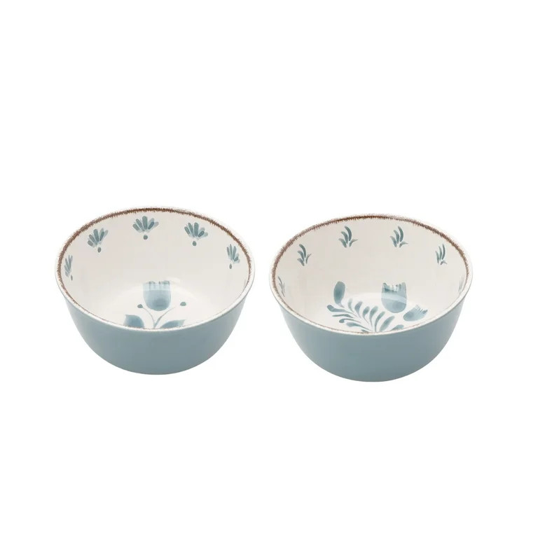 Better Homes & Gardens 2-Pack Bamboo Melamine Dip Bowl Set, Blue | Walmart (US)