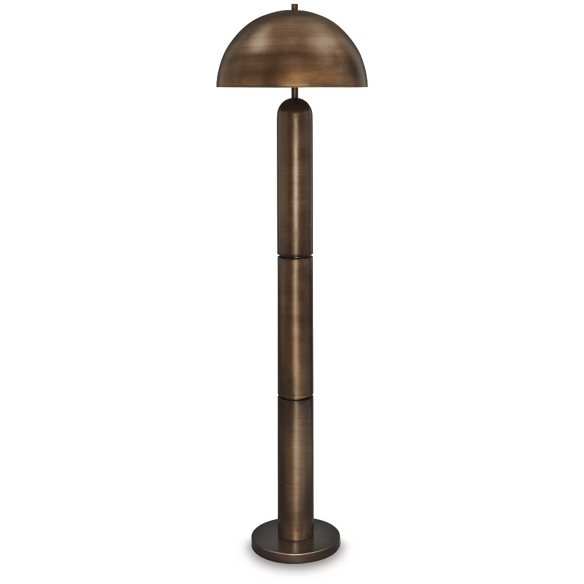 Signature Design by Ashley Wendfield Industrial Metal Floor Lamp with Dome Shade - Antique Copper | Target