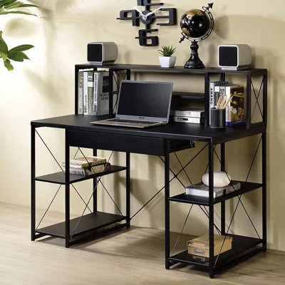Writing Desk With One Drawer And 8 Open Compartment | Wayfair North America