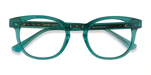 Hoop Oval Emerald Green Gold Glasses for Women | Eyebuydirect | EyeBuyDirect.com