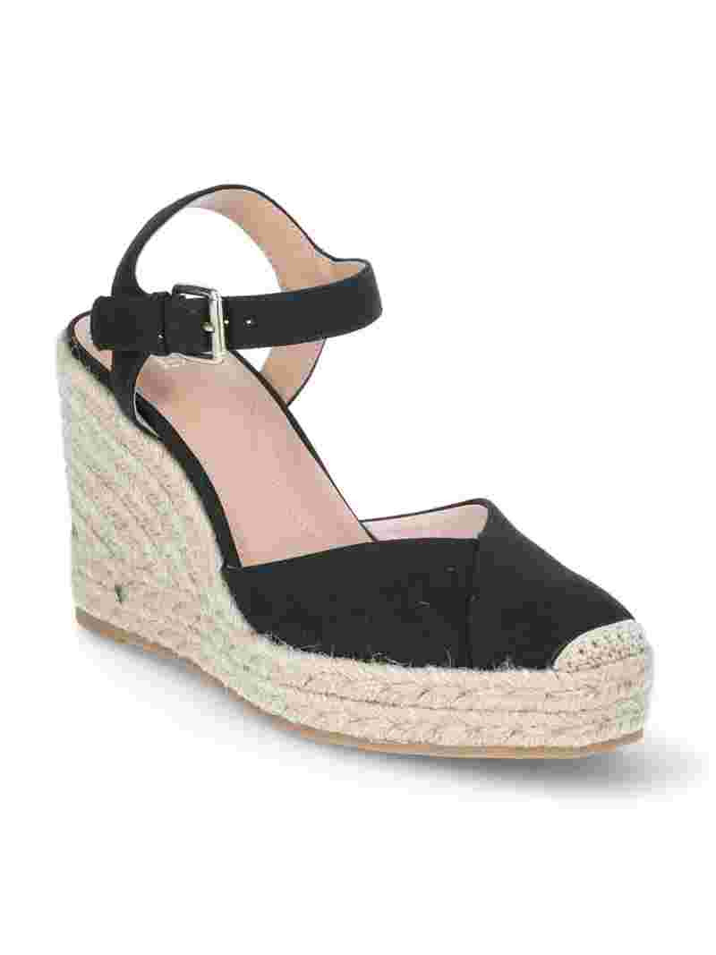 Time and Tru Women's Square Toe Espadrille Wedge Sandals | Walmart (US)