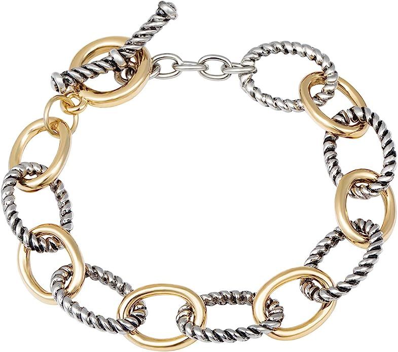 Cable Wire Bracelet Adjustable Wrist Link Bangle Inspired Bracelets Classic Metal Twisted Braided... | Amazon (US)