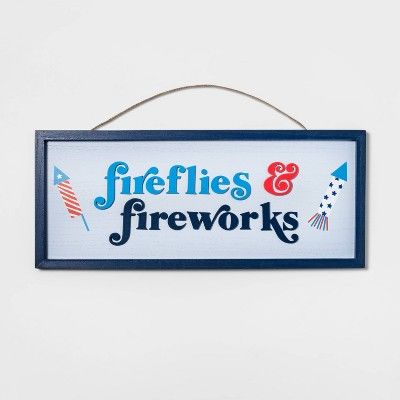 Hanging Outdoor Sign Fireflies Fireworks - Sun Squad™ | Target