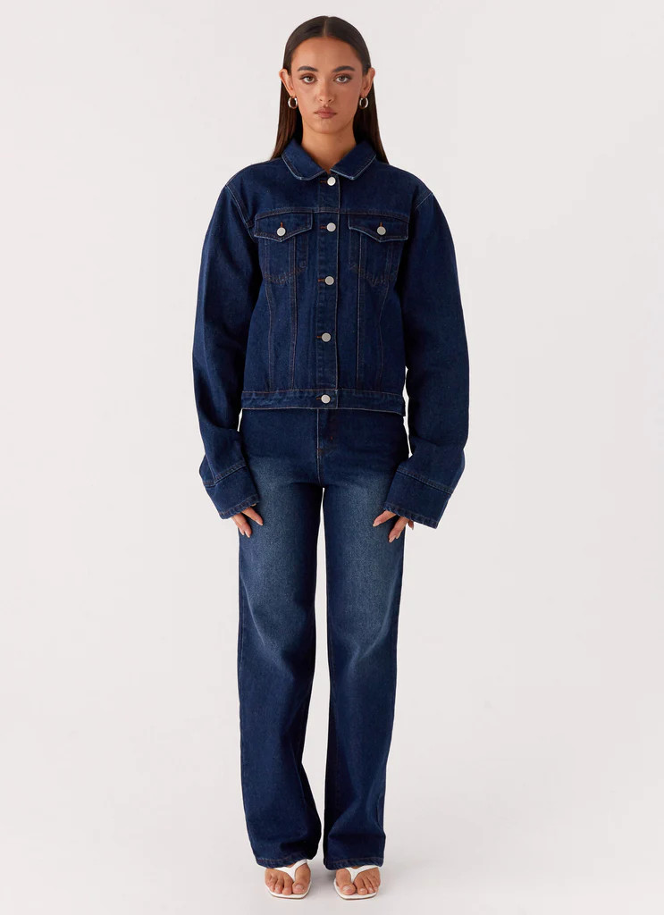 Back Again Straight Leg Denim Jeans - Vintage Blue | Peppermayo (Global)