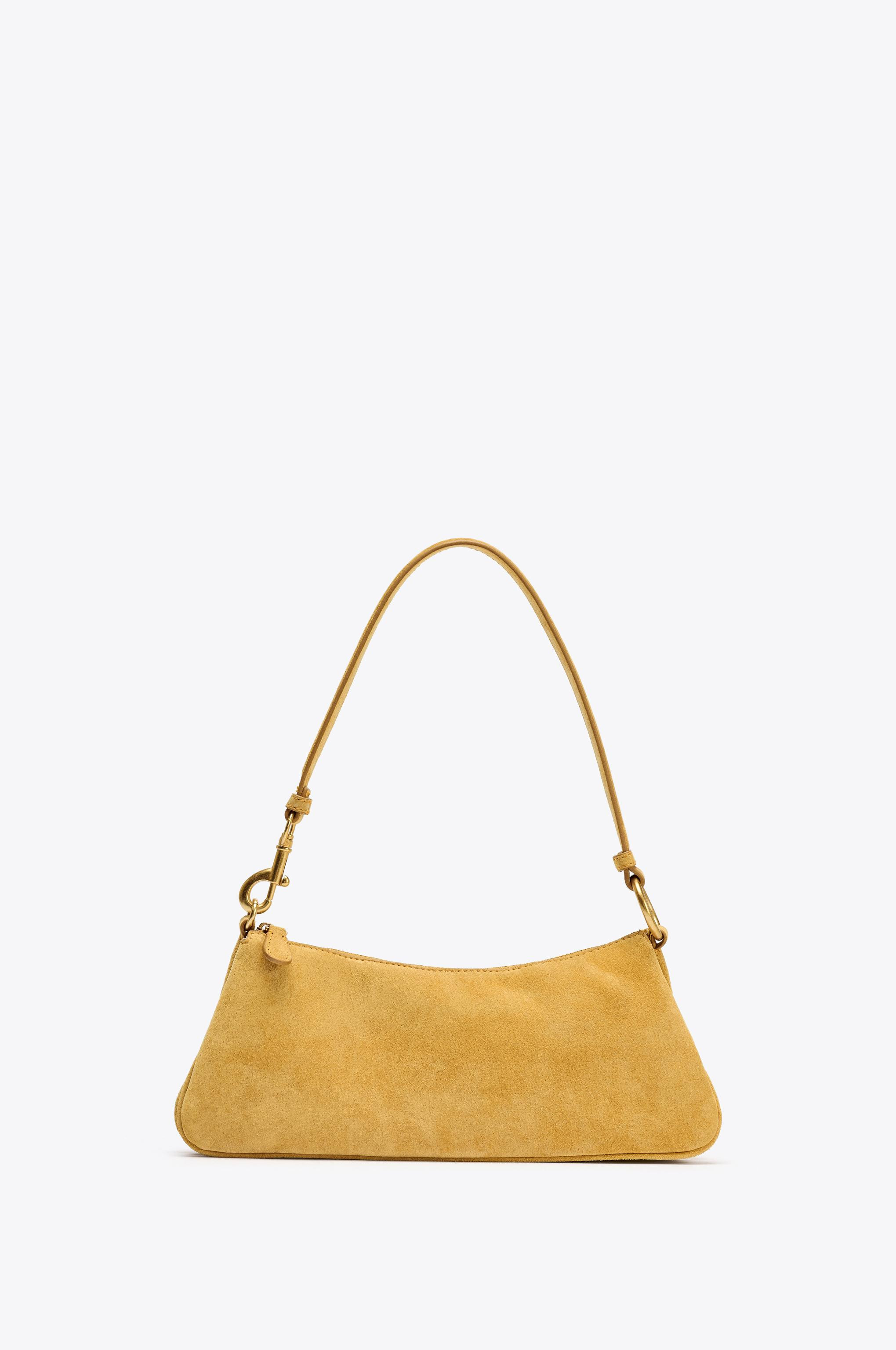 SPLIT LEATHER SHOULDER BAG | Zara Canada