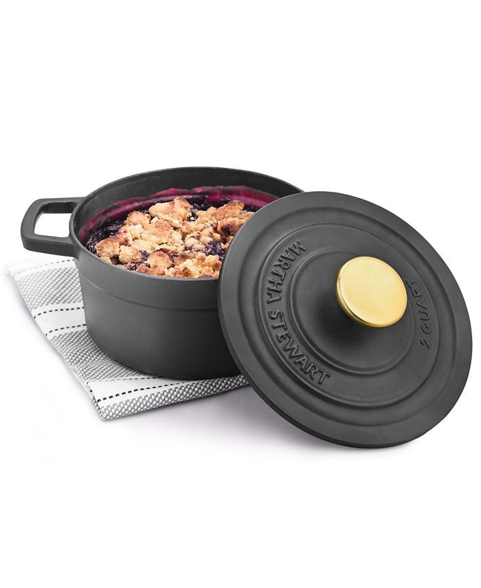 Martha Stewart Collection Enameled Cast Iron 2-Qt. Round Covered Dutch Oven, Created for Macy's &... | Macys (US)