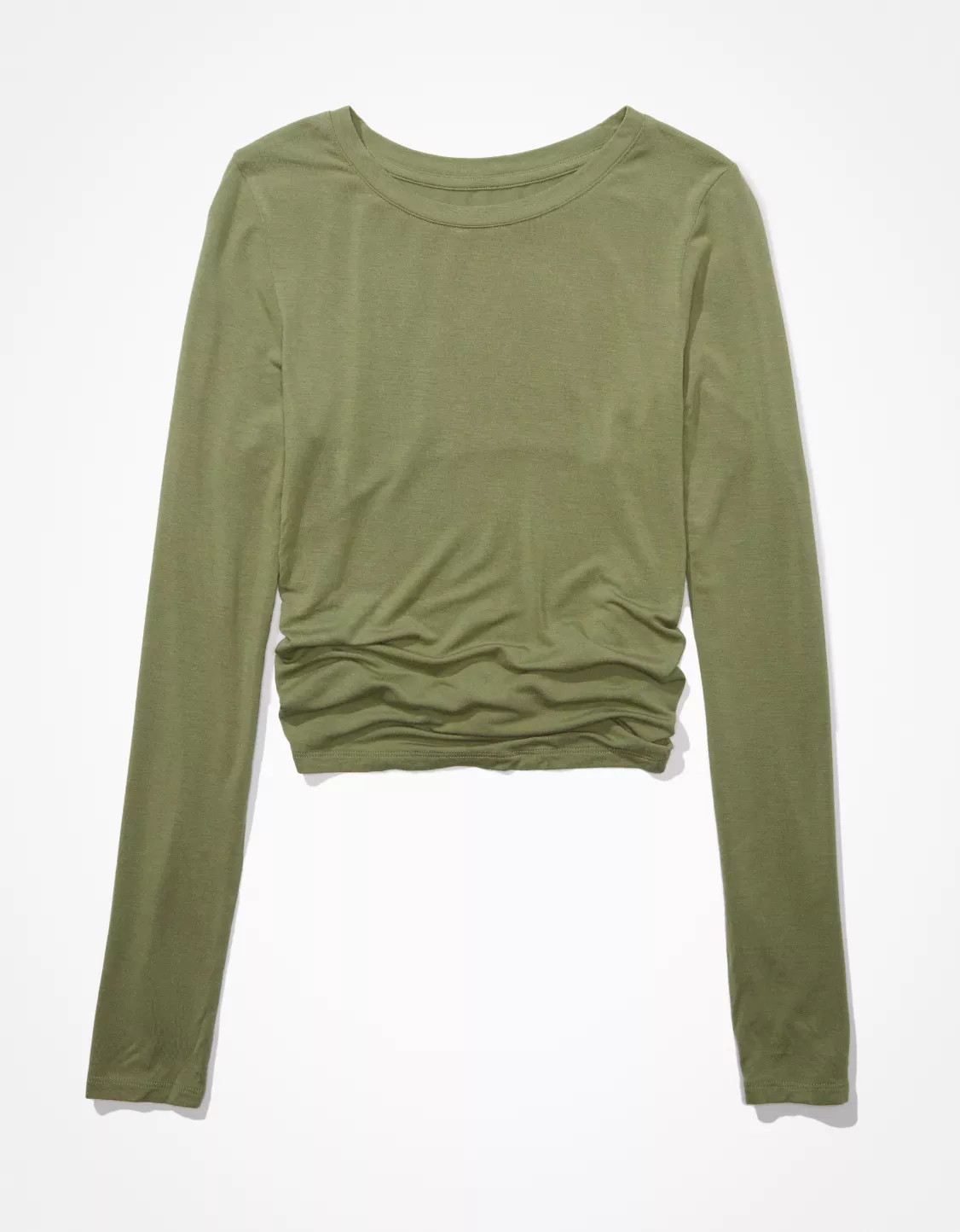 AE Soft & Sexy Long-Sleeve Open Back Tee | American Eagle Outfitters (US & CA)