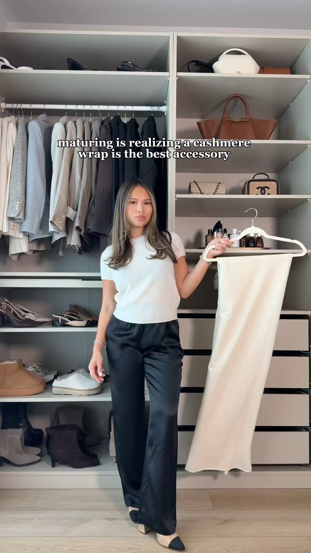 makes any outfit 100x more chic and can be worn so many ways. @onequince #quincepartner