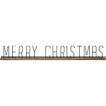 Creative Co-Op Merry Christmas on Wood Base Tabletop Decor Mantel Décor, No Size, Metallic & Nat... | Amazon (US)