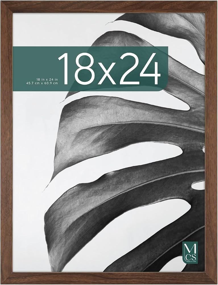MCS Studio Gallery 18x24 Poster Frame Walnut Woodgrain, Vertical & Horizontal Wall Hanging Large ... | Amazon (US)