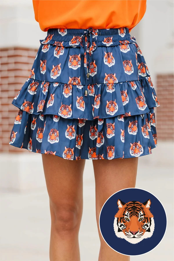 Cheering For You Navy Tiger Skort | The Mint Julep Boutique
