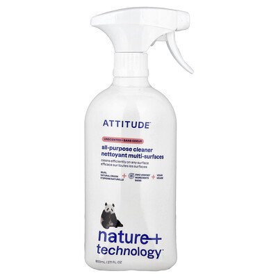 ATTITUDE, Nature + Technology™, All-Purpose Cleaner, Unscented, 27.1 fl oz ( 800 ml) | iHerb