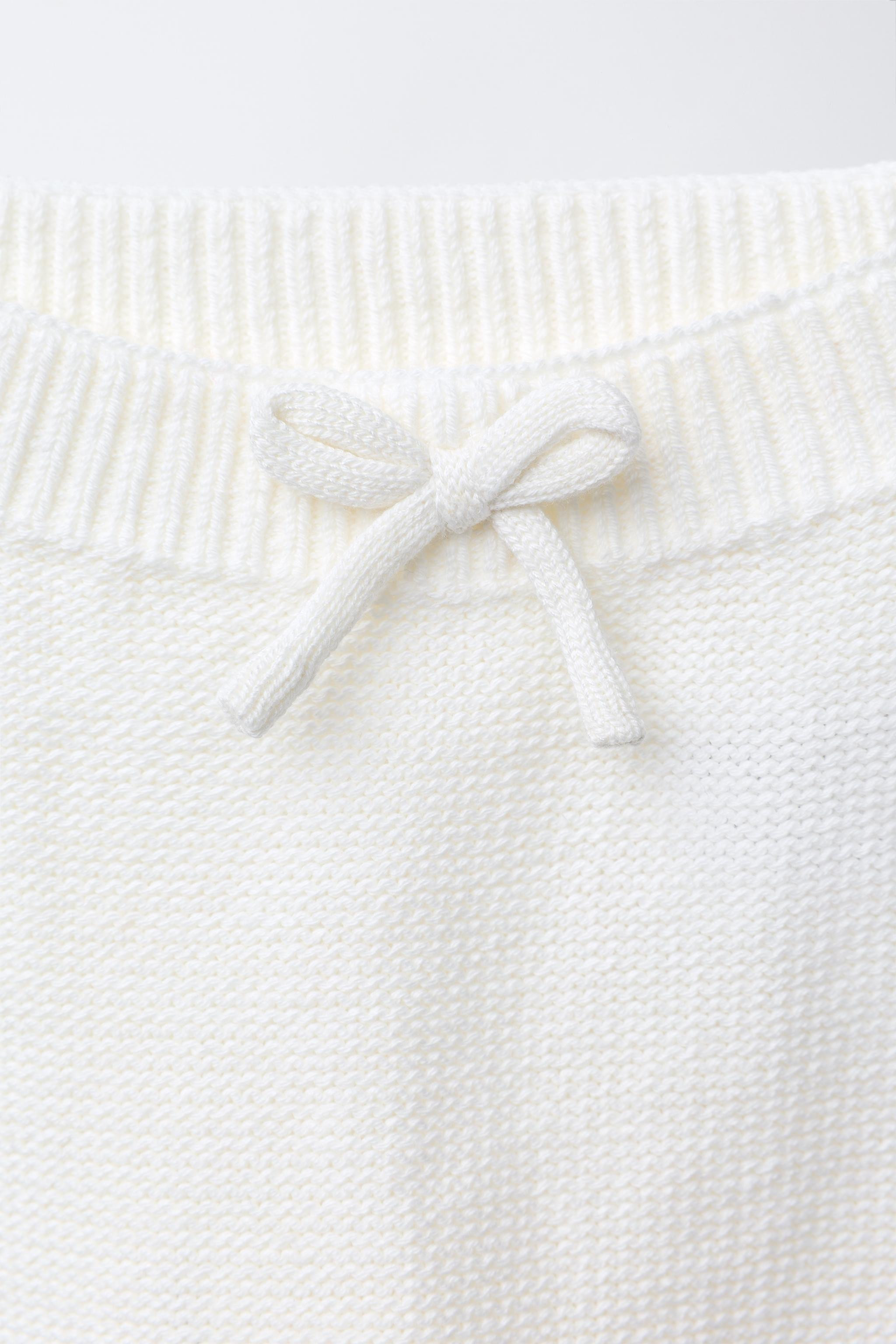 BOW FOOTED KNIT LEGGINGS | Zara US