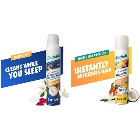 Batiste Dry Shampoo Refresh Night & Day Duo 7.62oz Dry Shampoo Bottle 2 Pack | Walmart (US)