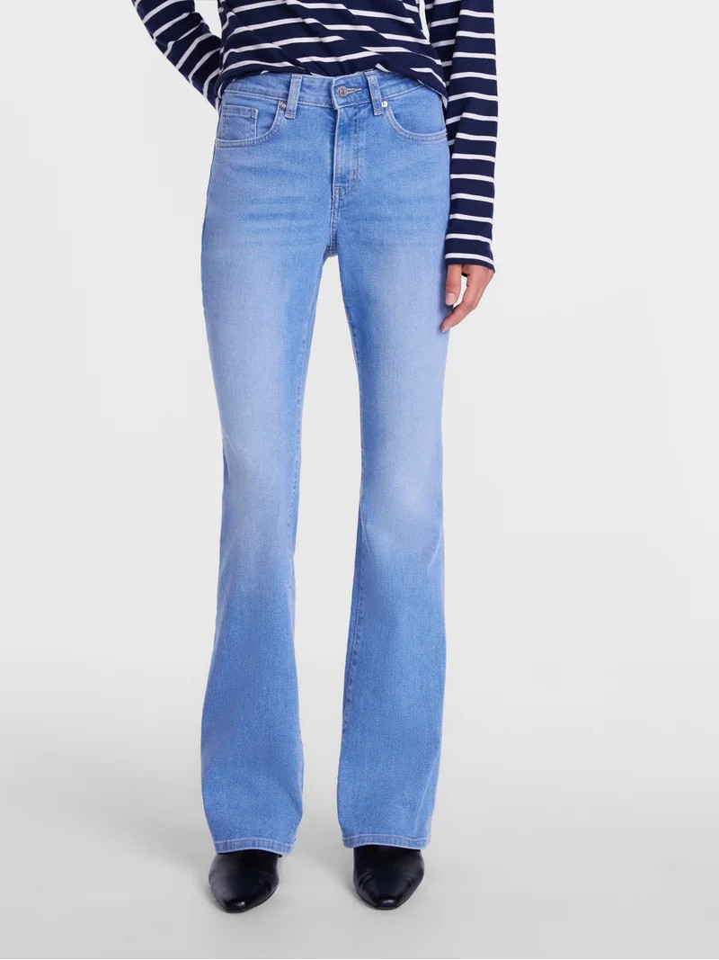 Scenario Women's Mid Rise Bootcut Jeans, Sizes 0-20, 0S-20S, 4L-14L | Walmart (US)