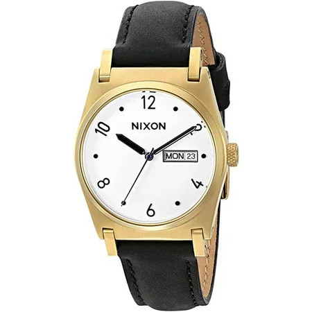Nixon A955513 Women s Jane White Dial Black Leather Strap Watch | Walmart (US)