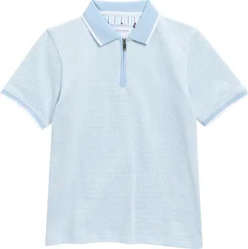 Kids' Geometric Quarter Zip Knit Polo | Nordstrom Rack
