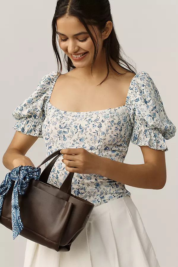 Reformation Marin Puff-Sleeve Blouse | Anthropologie (US)