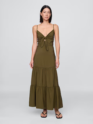 Tie-Front Tiered Maxi Dress | Gap (US)