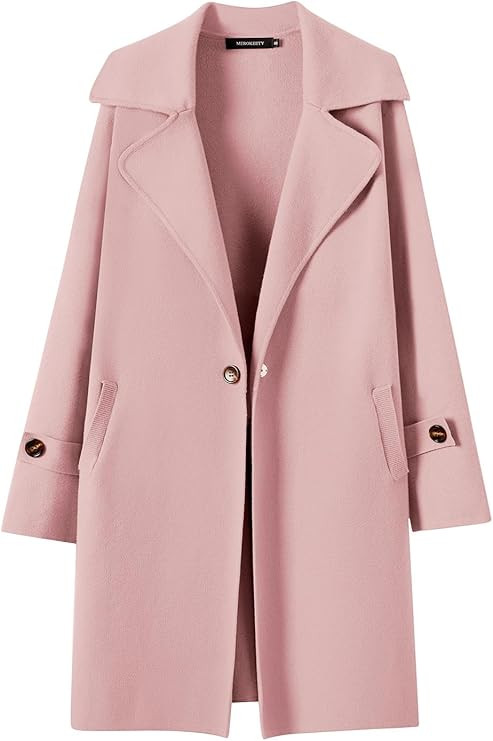 MEROKEETY Women's Long Sleeve Lapel Blazer Coatigan Winter Knit Classy Sweater Jacket Coats | Amazon (US)