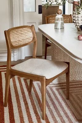 Zoey Caned Armless Dining Chair | Anthropologie (US)