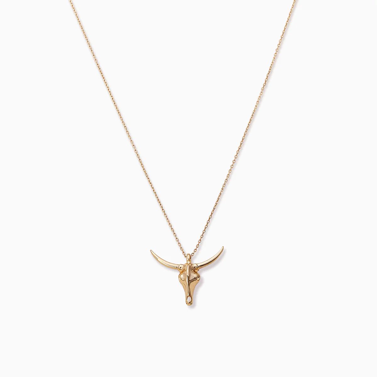 Fighter Longhorn Pendant Necklace in Gold | Uncommon James | Uncommon James
