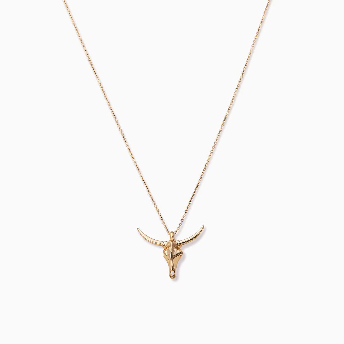 Fighter Longhorn Pendant Necklace in Gold | Uncommon James | Uncommon James