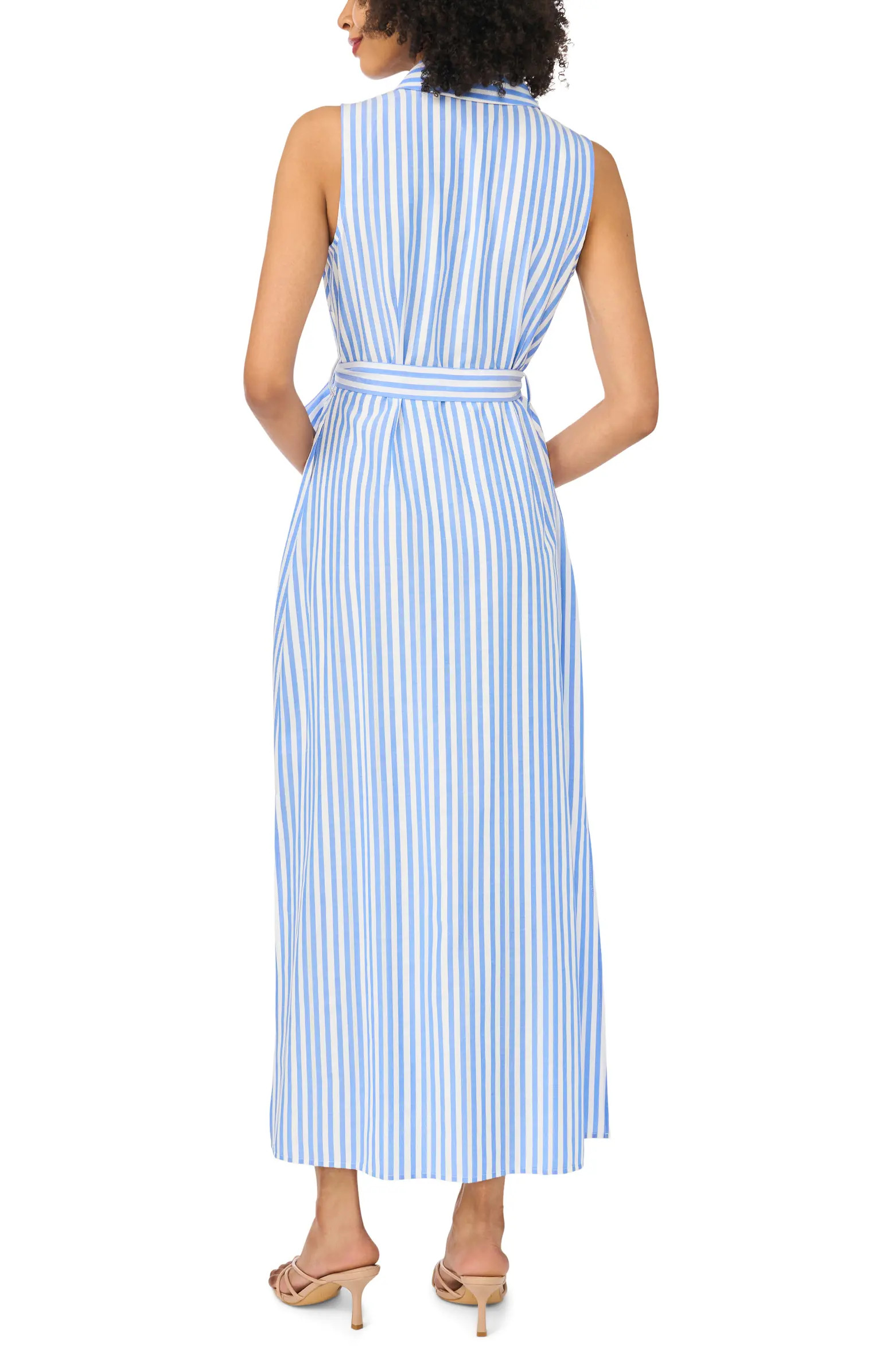Stripe Sleeveless Maxi Shirtdress | Nordstrom