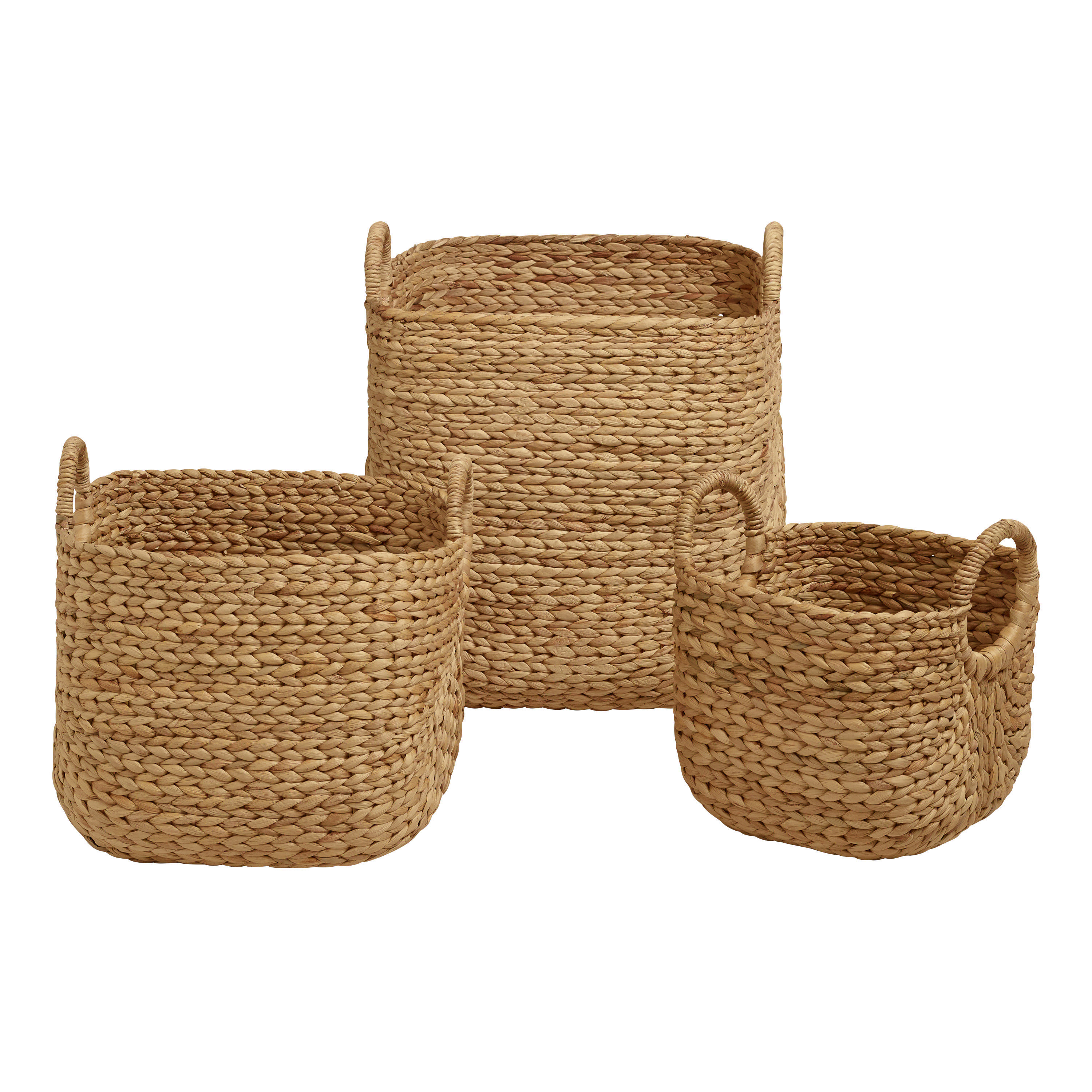 Aimee Square Arrow Hyacinth Basket | World Market