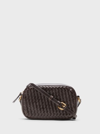 Woven Leather Crossbody Bag | Banana Republic (US)