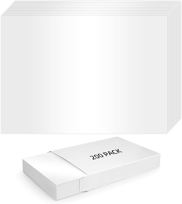 200 Sheets 5X7 Blank White Shimmer Card Stock Printer Paper 100 lb Pearle White Index Cards Flat ... | Amazon (US)