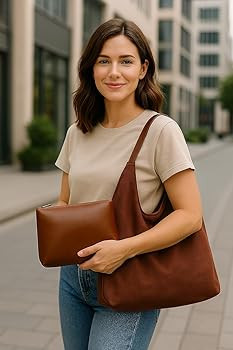 Large Work Tote Bags for Women, 2025 Boho Slouchy Suede Purses Handbags | Amazon (US)