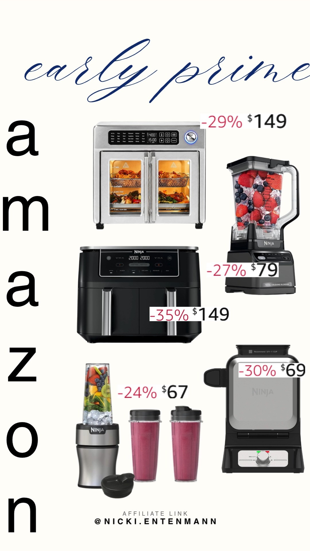 Snag early Prime Day deals with kitchen must haves crafted for everyday brilliance. From air fryers to blenders, they blend power, style, and confidence seamlessly. #amazonfinds #kitchenessentials #ninjaappliances #primeDaydeals #shoppingdeal #homecooking #kitchenmusthaves #appliancesale #cookware #modernliving 🍳🥤✨ 

 #LTKfoodie #LTKHome #LTKSaleAlert