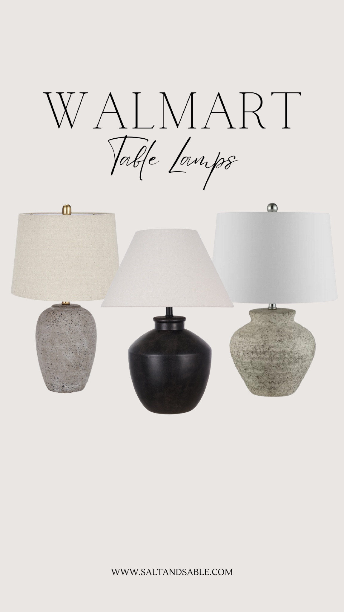 I’m obsessed with all three of these ceramic table lamps from Walmart 😍 Which one is your favorite? 


Walmart home finds 
Modern organic decor 
Neutral home aesthetic
Modern home 
Wabi Sabi decor 
Living room finds 
Modern light fixtures 
Home accents 
Aesthetic home 