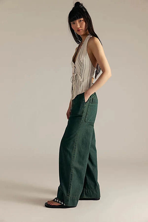 We The Free Breezy Denim Pull-On Jeans at Free People in Everglades, Size: XS | Free People (UK)