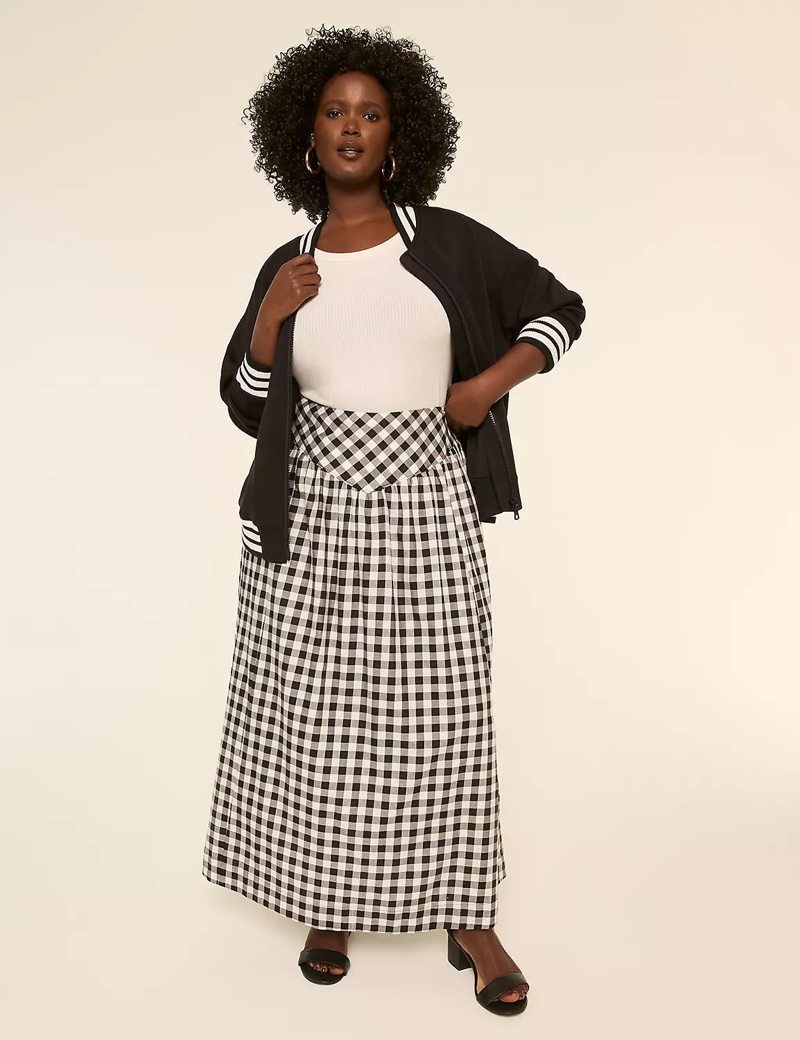 WIDE YOKE WAISTBAND MAXI SKIRT 1149 | LaneBryant | Lane Bryant (US)