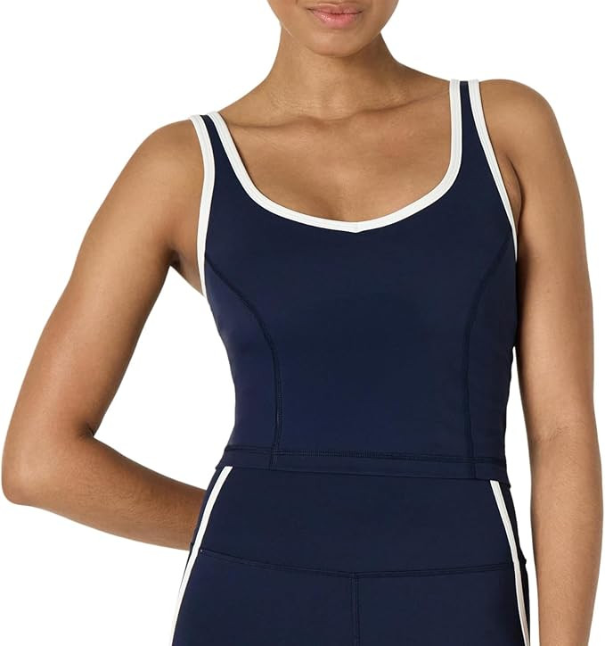 Amazon Essentials Women's Active FormFlex Buttery Soft Light Support Crop Tank with Bra and Contr... | Amazon (US)