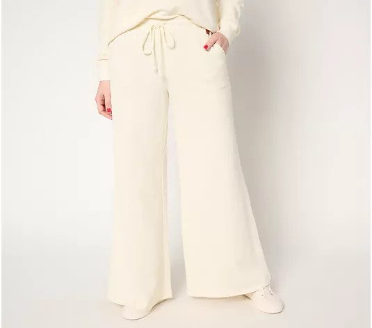 Peace Love World Boheme Regular French Terry Monica Wide Leg Pant - QVC.com | QVC