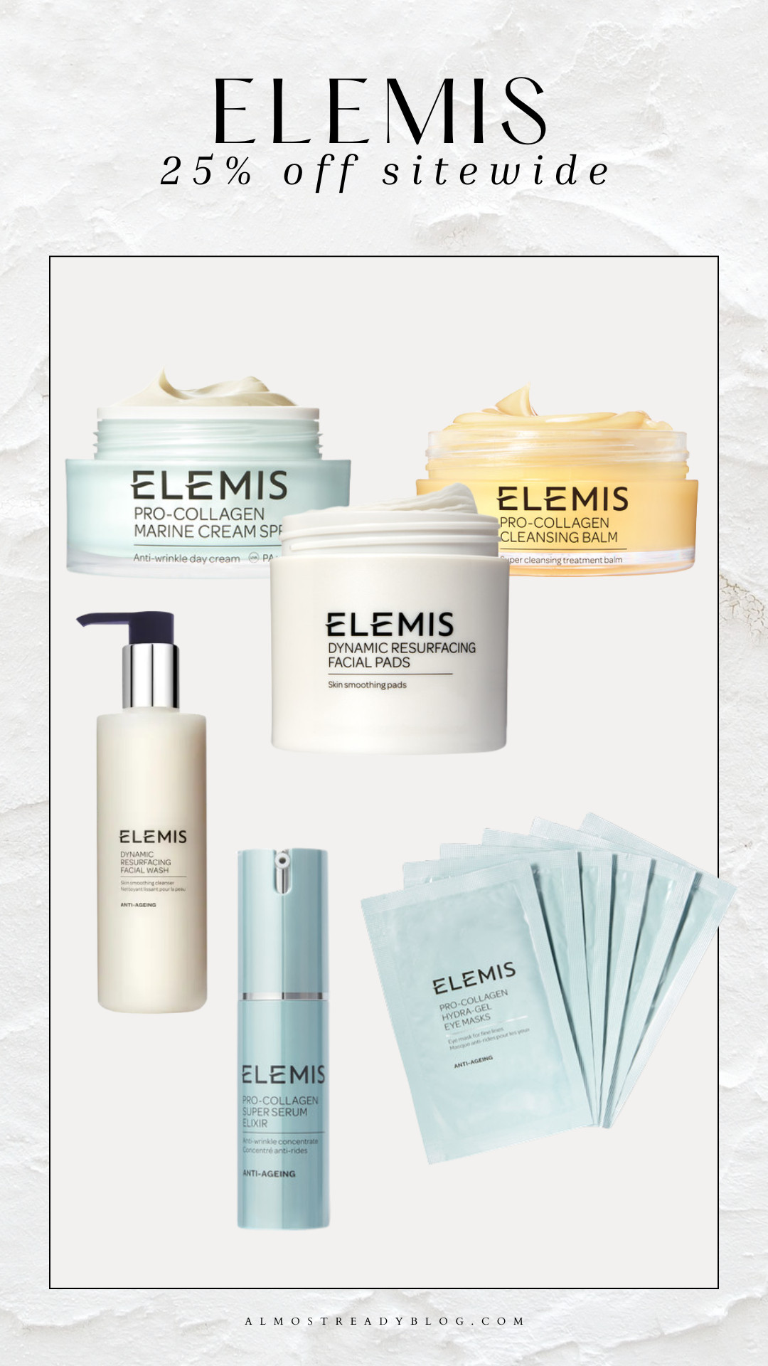 Elemis 25% off sitewide code WINTER25 

 

#LTKSaleAlert #LTKFindsUnder50 #LTKFindsUnder100