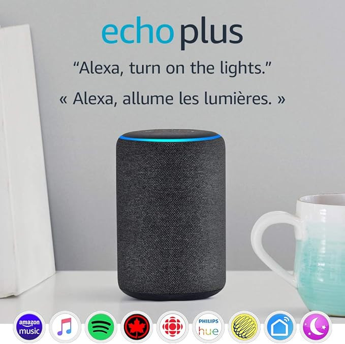 Echo Plus (2nd gen) – Premium sound with built-in smart home hub - Charcoal | Amazon (CA)