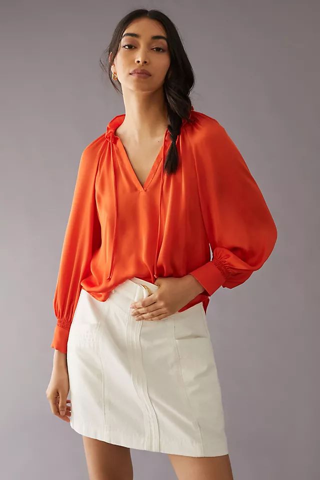 By Anthropologie Silky Pullover Blouse | Anthropologie (US)
