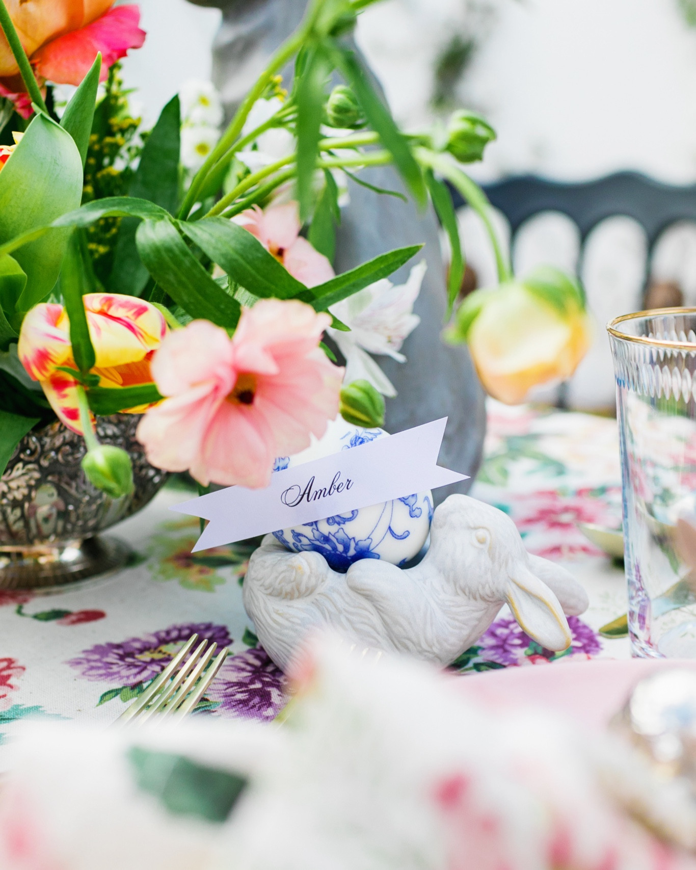 Place card holder idea for Easter! Ideal for Easter party or a garden party. Bunnies tablescape garden party ideas 

#LTKfindsunder50 #LTKSeasonal #LTKparties