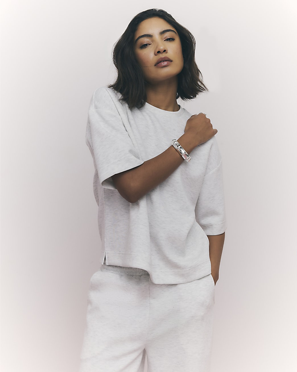 Grey Premium Boxy T-shirt | River Island UK & IE