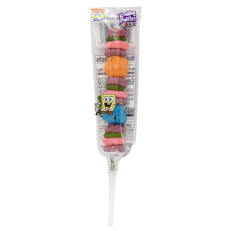 Frankford Nickelodeon SpongeBob SquarePants Easter Krabby Patties Colors Gummy Candy Pop 1.31oz | Walmart (US)